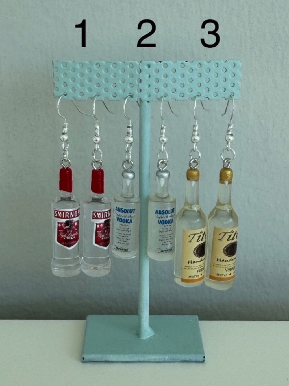 Vodka Bottle Dangle Earrings